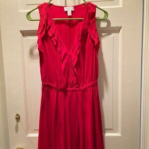 Red silk Loft dress